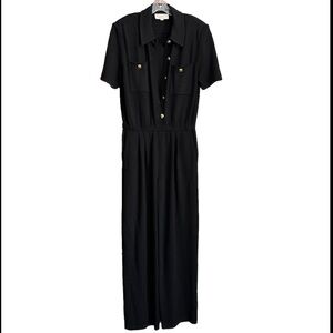St. John Collection Marie Gray Santana Knit Jumpsuit Size 12